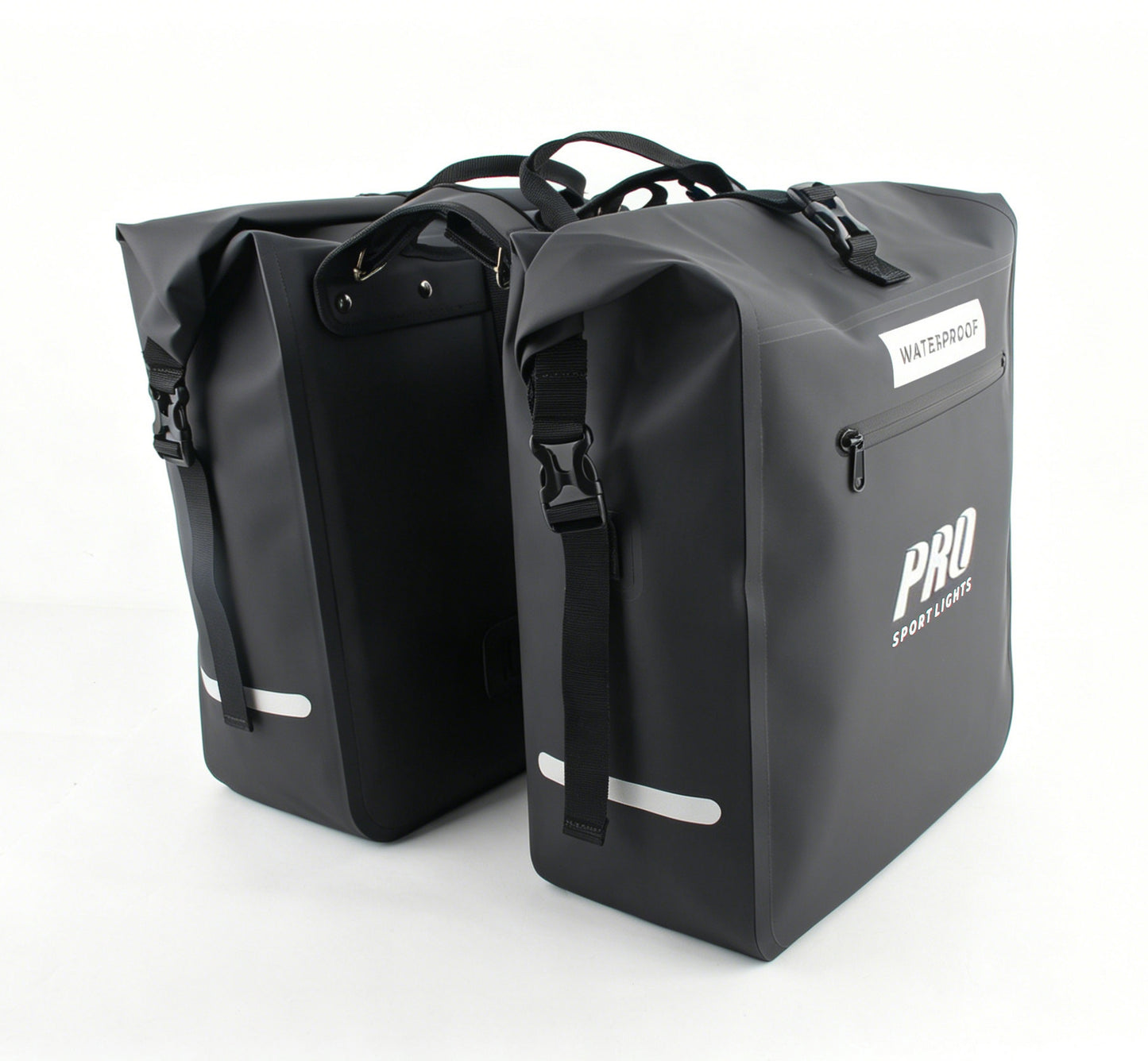 Dubbele Fietstas 58 Liter Zwart Met Reflectoren 100% Waterdicht Electrische Fietsen Kopen Online