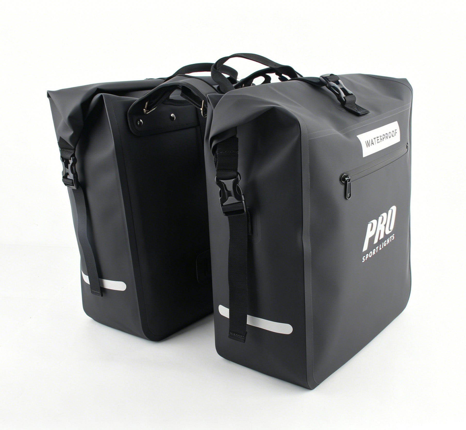 Dubbele Fietstas 58 Liter Zwart Met Reflectoren 100% Waterdicht Electrische Fietsen Kopen Online