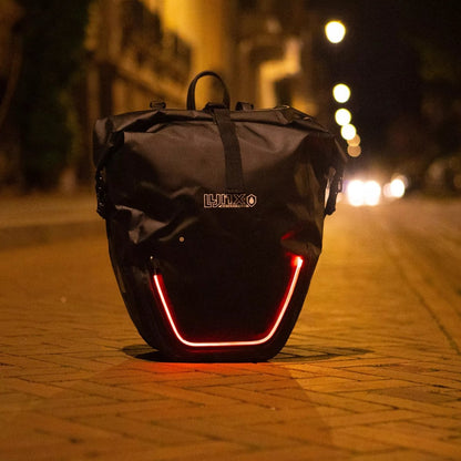 Rocky XL LED -pyörälaukku – vedenpitävä, 25 l, musta