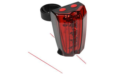 Polkupyörän takavalo – 5 punaista LEDiä ja 2 laseria