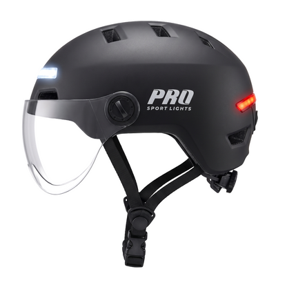 Pro Sport Lights ClearView NTA 8776 -pyöräilykypärä – 2 visiiriä ja LED