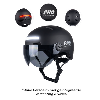 Pro Sport Lights ClearView NTA 8776 -pyöräilykypärä – 2 visiiriä ja LED