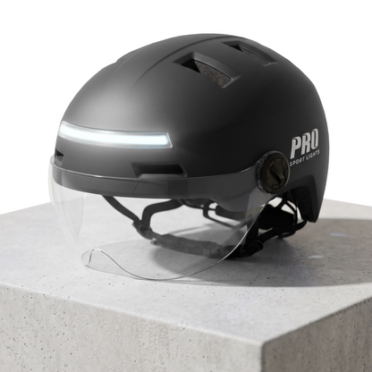 Pro Sport Lights ClearView NTA 8776 -pyöräilykypärä – 2 visiiriä ja LED