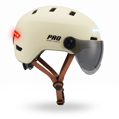 Pro Sport Lights ClearView NTA 8776 -pyöräilykypärä – 2 visiiriä ja LED