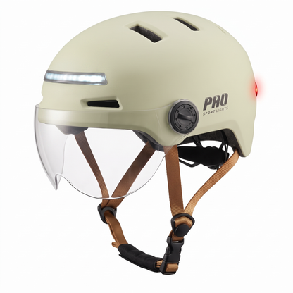 Pro Sport Lights ClearView NTA 8776 -pyöräilykypärä – 2 visiiriä ja LED