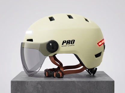 Pro Sport Lights ClearView NTA 8776 -pyöräilykypärä – 2 visiiriä ja LED