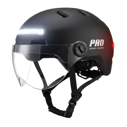 Pro Sport Lights ClearView NTA 8776 -pyöräilykypärä – 2 visiiriä ja LED