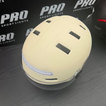 Pro Sport Lights ClearView NTA 8776 -pyöräilykypärä – 2 visiiriä ja LED