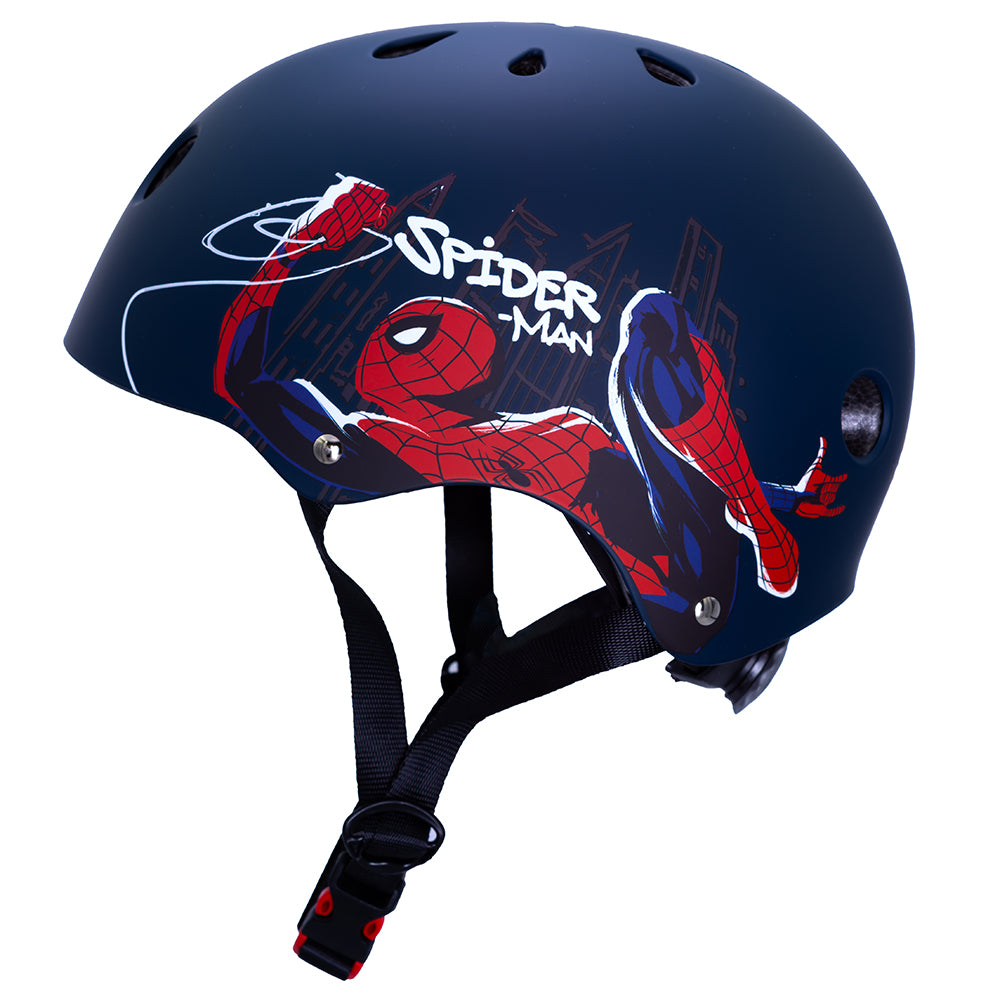 Fietshelm Kind Jongens Spiderman Blauw Small 52-56 cm Kinderhelm Fiets kopen online