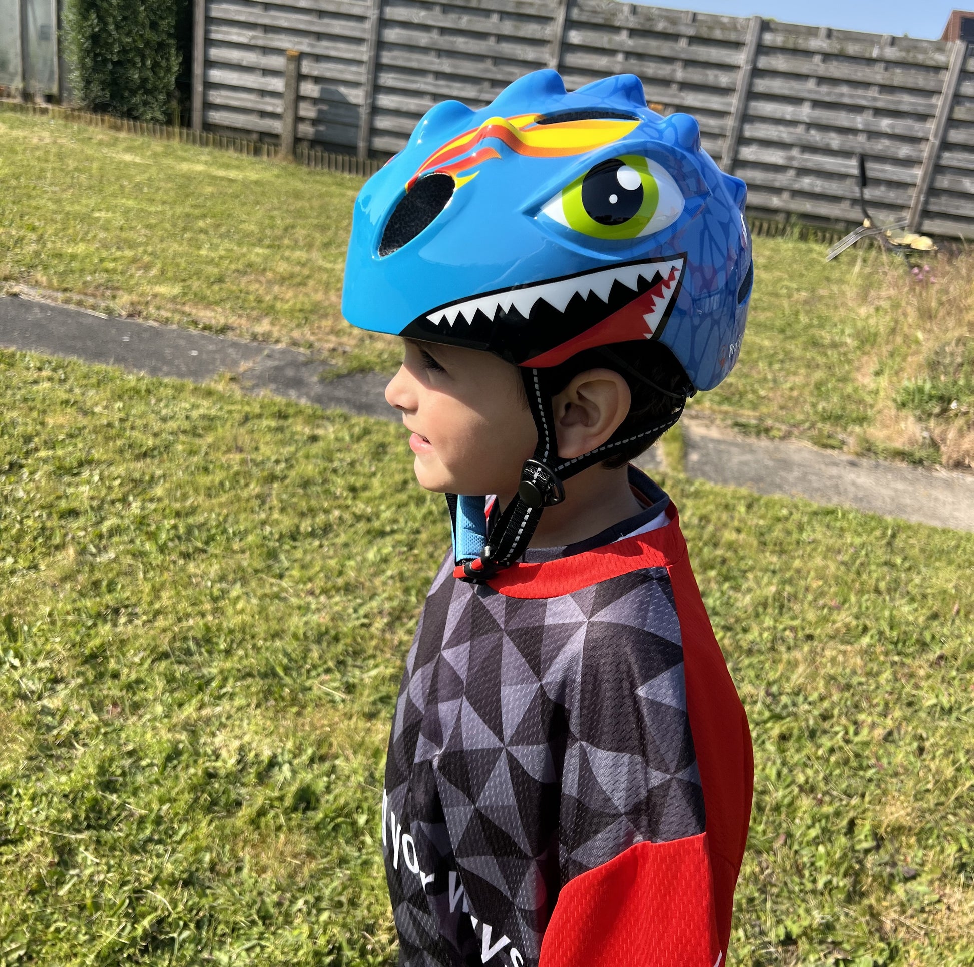 Fietshelm Kinderen jongens Blauw - Kinderhelm Dino XS 4651cm Kopen Online