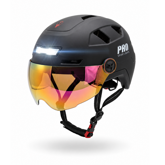 Casque Ice noir NTA 8776 Pro Sport Lights – 2 visières et cache-oreilles