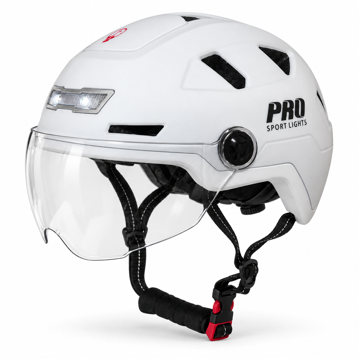 Fietshelm met Visier & Oorwarmers Speed Pedelec Wit Pro Sport Lights - NTA8776 Kopen Online