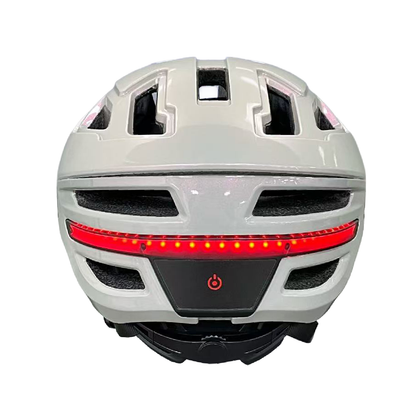 Fietshelm met Richtingsaanwijzers Metallic LED Verlichting Slimme Helm Fiets E-step Kopen Online