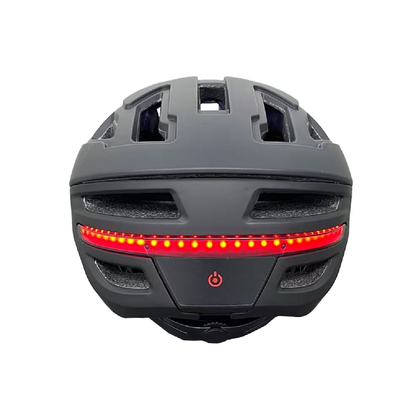 Fietshelm met Richtingsaanwijzers Slimme Helm met LED Verlichting Zwart Fiets E-step Kopen Online