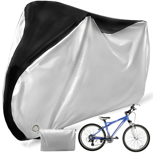 Fietshoes Waterafstotend Beschermhoes Fiets Motor Scooter 200x110 cm Zilver/Zwart kopen online