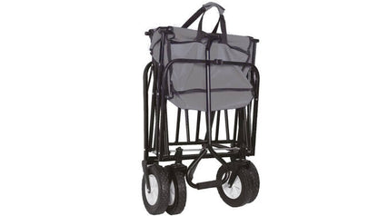 Kokoontaitettava kuljetuskärry – harmaa, 80 l