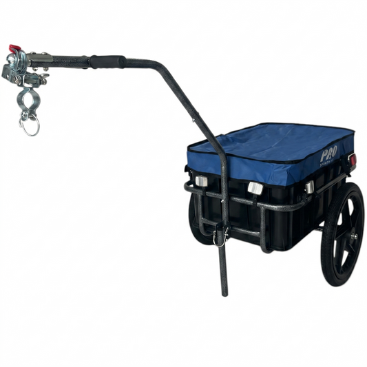 Fietskar Blauw Transport Bagage Aanhanger Fiets Met Krat 70L Reflectoren Kopen Online