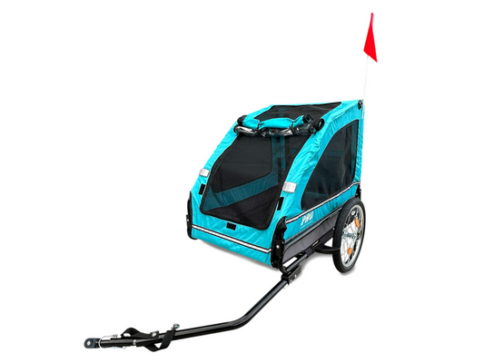 Fietskar Hond Blauw Luxe Hondenfietskar tot 30 KG Opvouwbaar Hondenkar Fiets Kopen Online