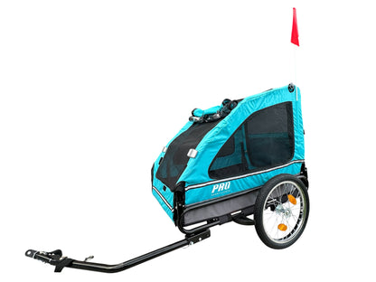 Luxe-koiran pyöräkärry – sininen, taitettava, enintään 30 kg