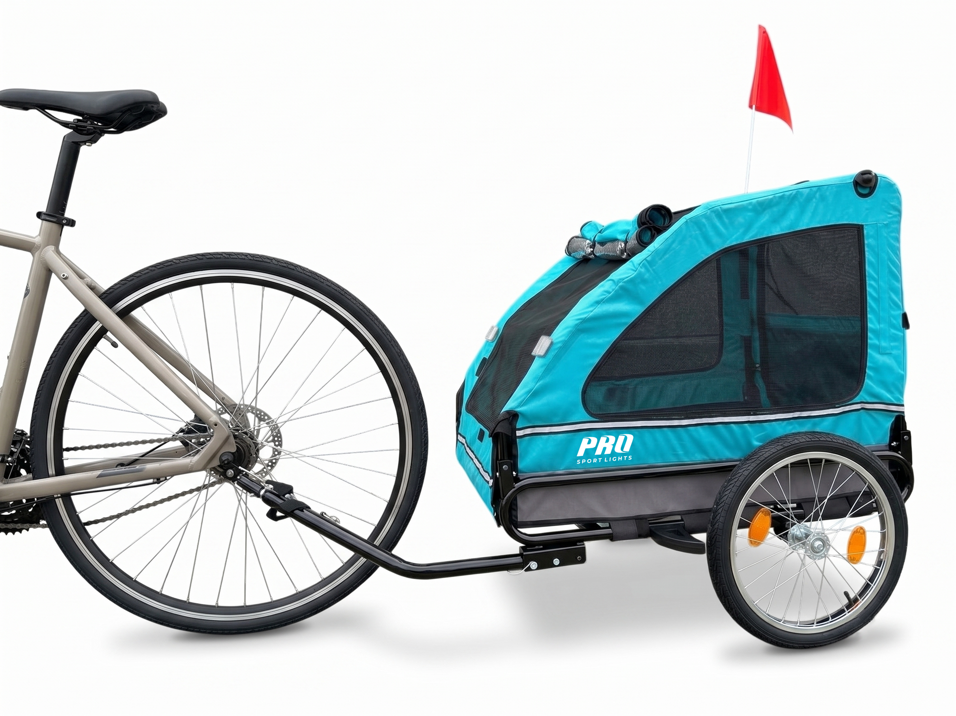 Hondenfietskar Blauw – Stevige Fietskar voor Honden met Reflectoren – Hondenkar tot 30 kg kopen online