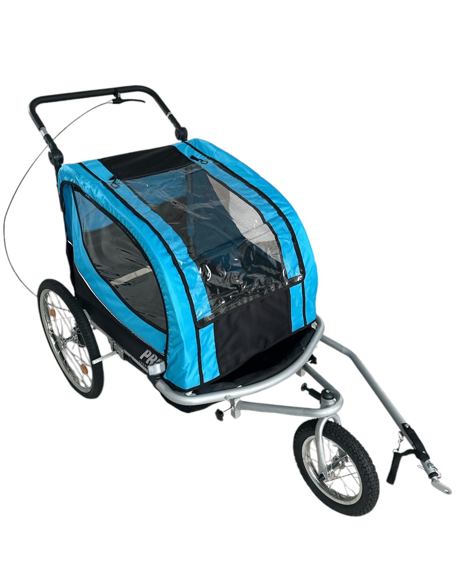 Fietskar Voor Kinderen Wandelwagen 2in1 Kinderfietskar aanhanger - Blauw - Waterdicht kopen online