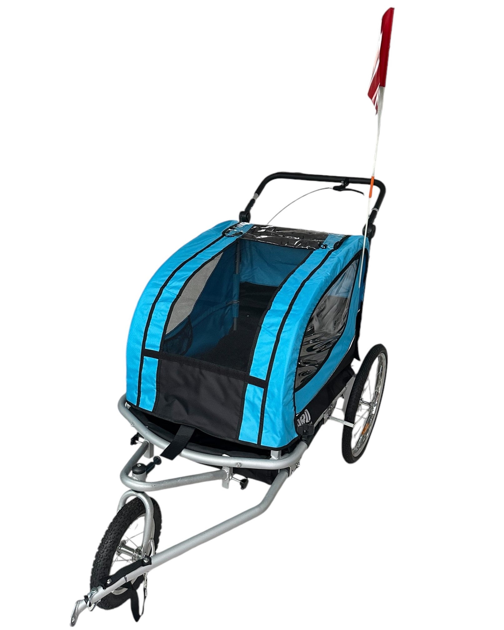 Fietskar Voor Kinderen Wandelwagen 2in1 Kinderfietskar aanhanger - Blauw - Waterdicht kopen online