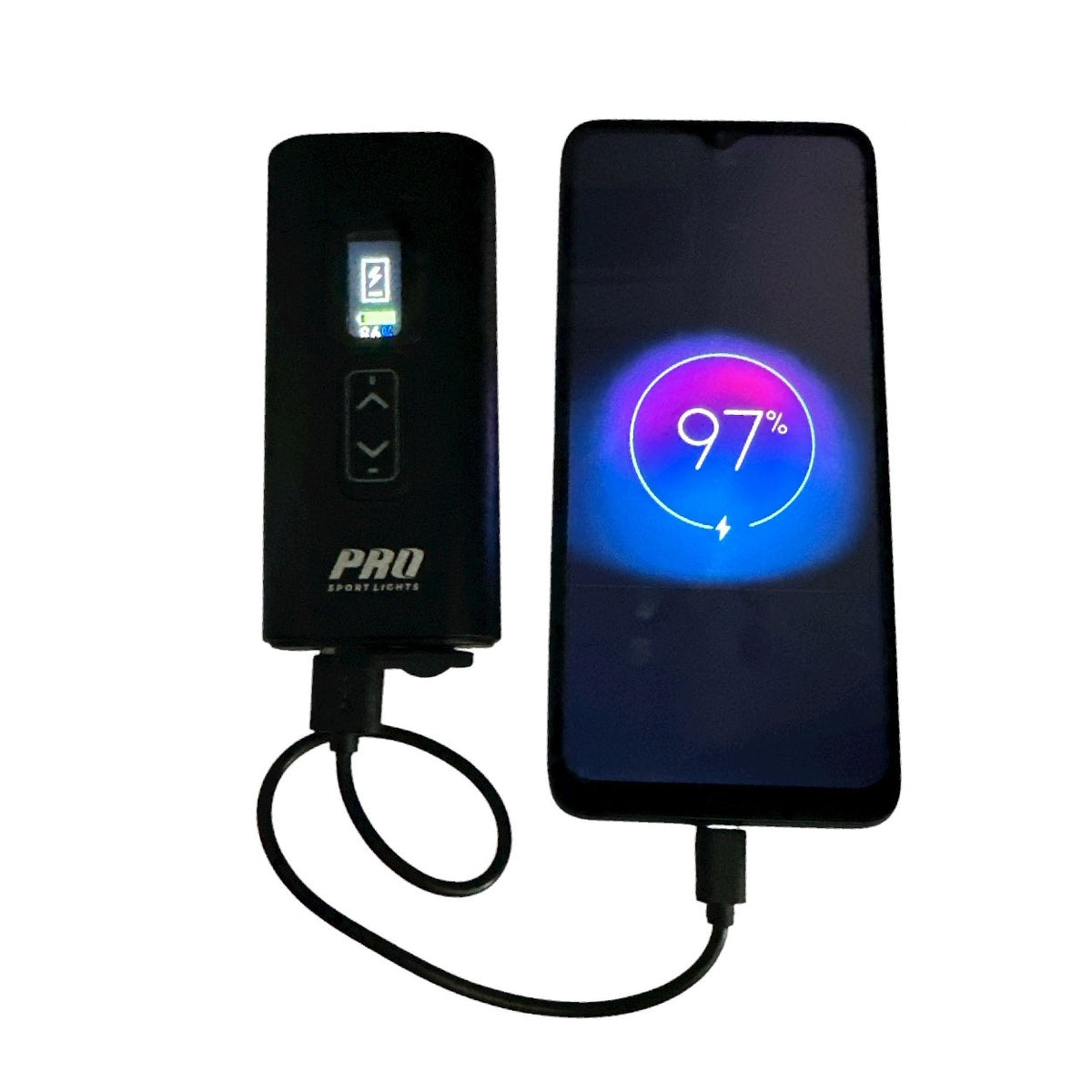 Set luci bici USB ricaricabili 2200 + 300 Lumen