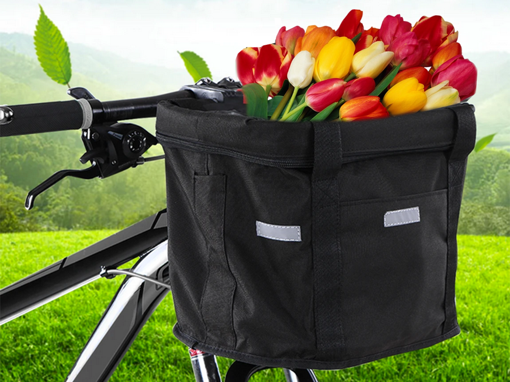 Fietsmand Voorop 16 Liter Fietsmandje kinderfiets Stadsfiets Afneembaar Zwart Kopen Online