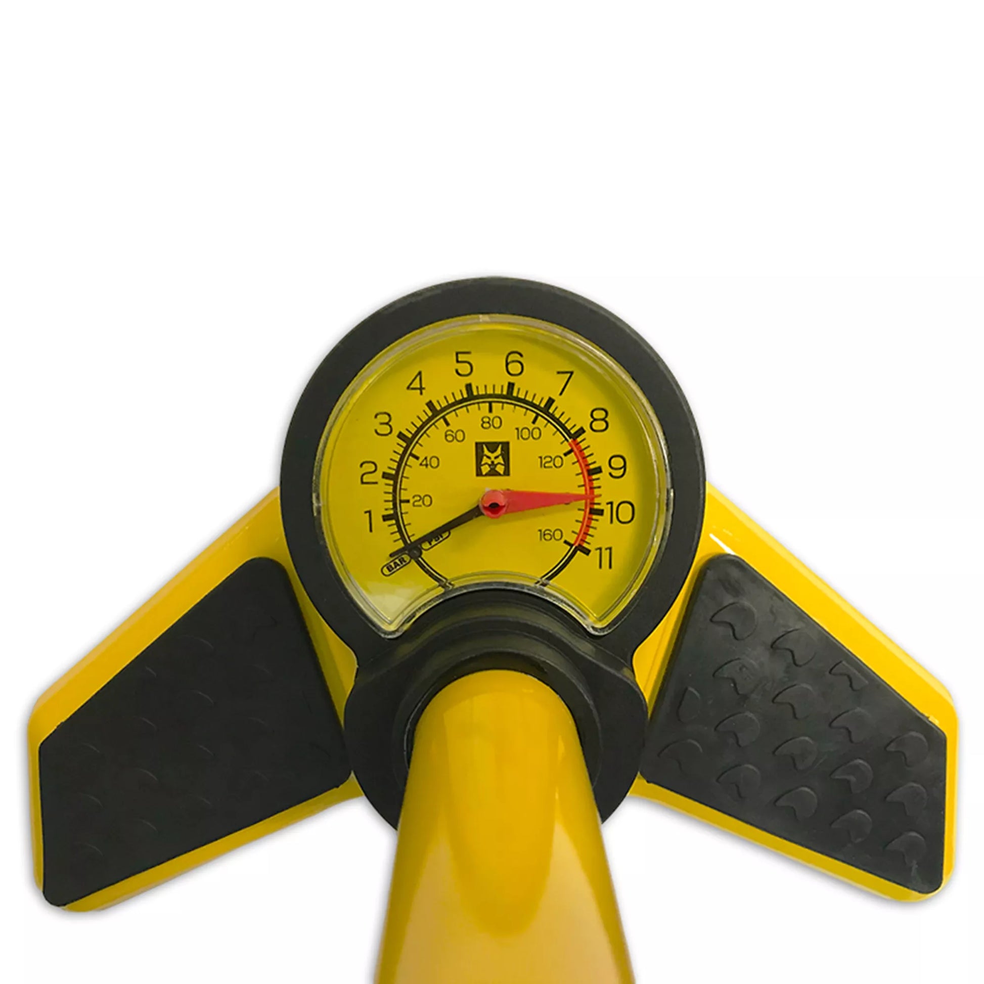 Fietspomp Met Drukmeter Geel Bandenpomp Presta Dunlop Schrader Ventielen kopen online
