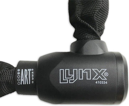 Lynx Rubix ART 2 -ketjulukko – 100 cm × 9 mm, musta/oranssi
