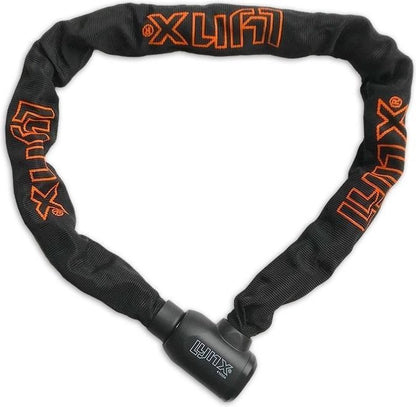 Lynx Rubix ART 2 -ketjulukko – 100 cm × 9 mm, musta/oranssi