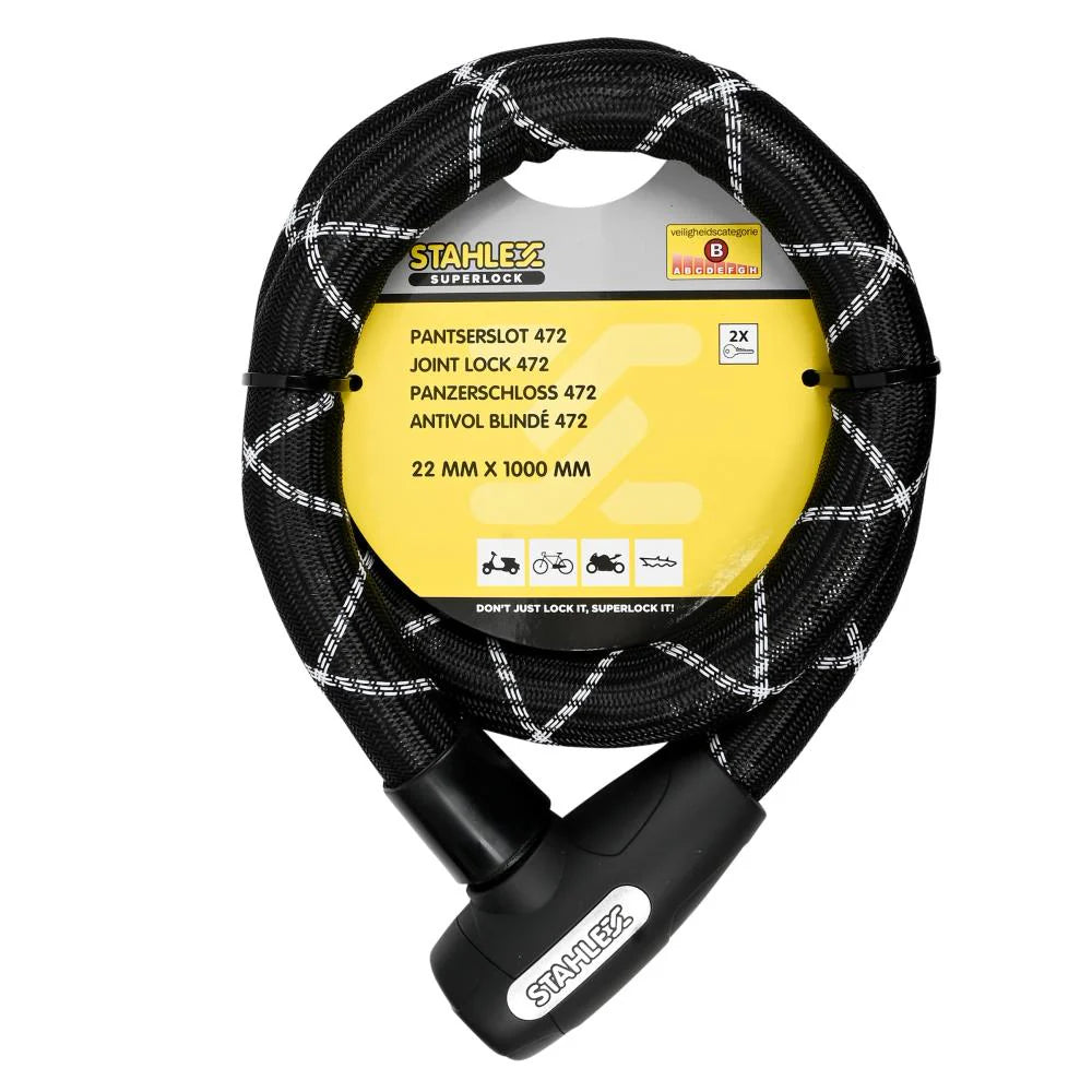 Fietsslot Pantserslot Extra Sterk 22x1000mm Zwart Kopen Online