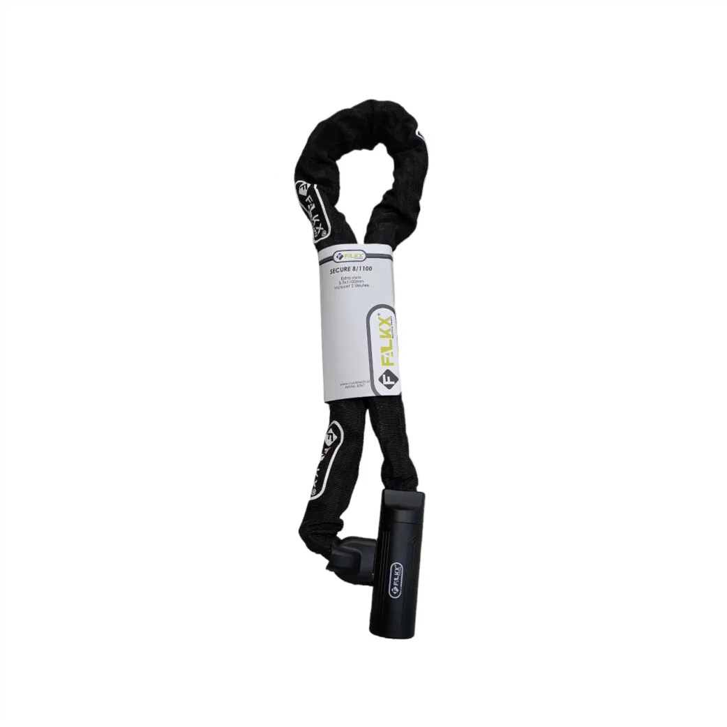 Bicycle Lock Black 8mm x 110cm Chain Lock ART2 City Bike E-bike