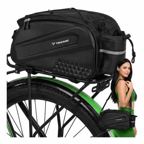 Fietstas Bagagedrager 10 Liter Waterdichte Trunkbag met Schouderriem Zwart Kopen Online