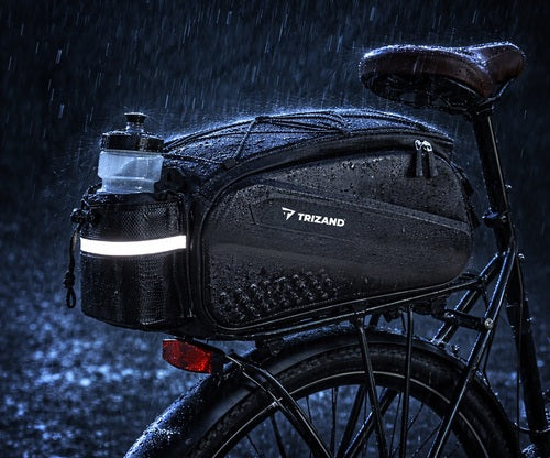 Fietstas Bagagedrager 10 Liter Waterdichte Trunkbag met Schouderriem Zwart Kopen Online