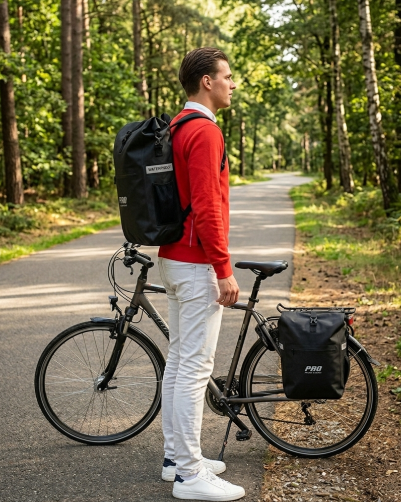 Fietstas Enkel 26 Liter Waterdicht Afpaktas Rugzak Zwart Elektrische Fietsen Kopen Online