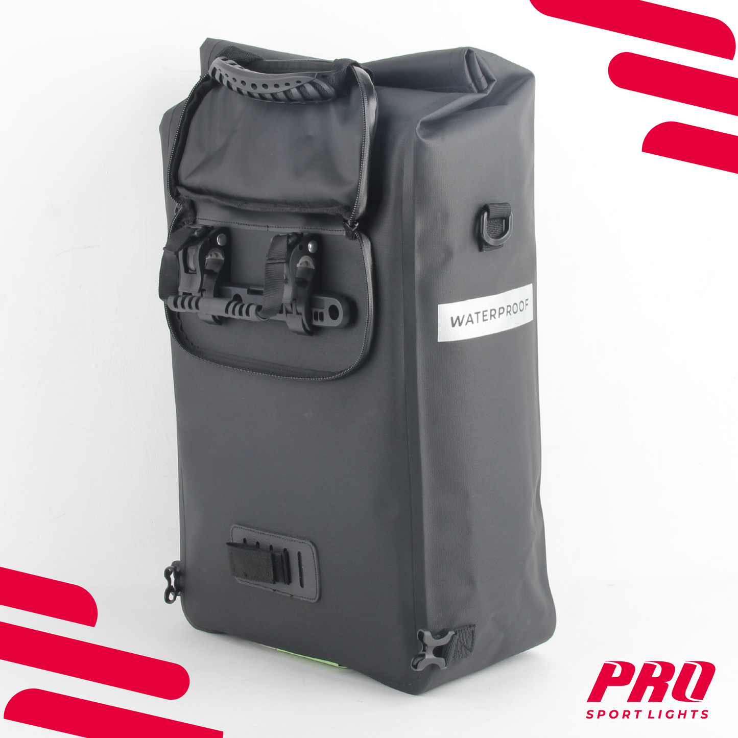 Bike Bag Single 26 Liters Waterproof Pannier Backpack Black Electric Bikes