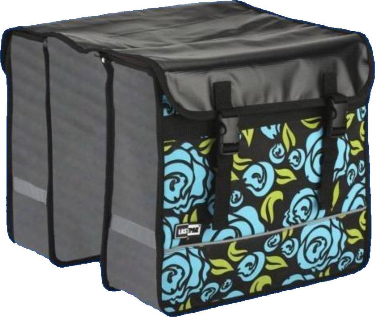 Lastpak Dubbele Fietstassen 35 Liter Blauwe Bloemen