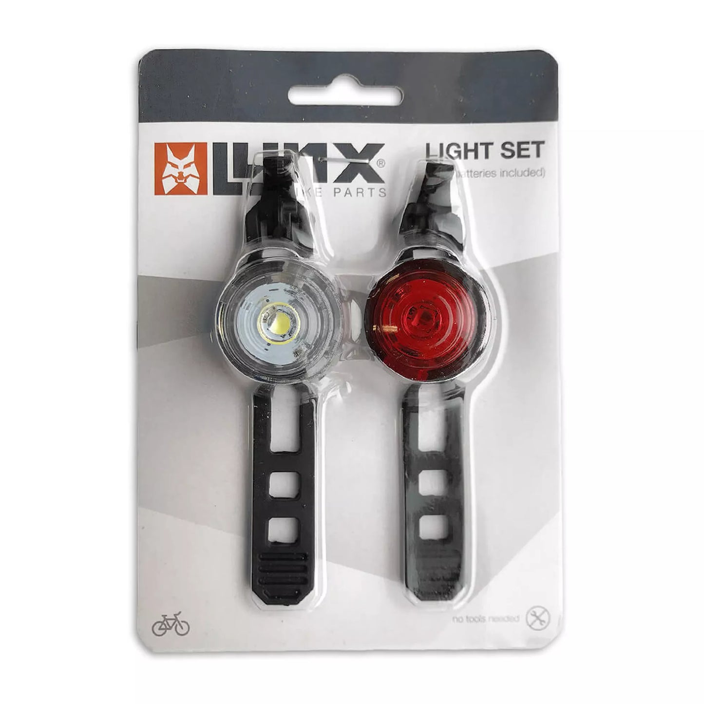 Fietsverlichting Lynx Voorlicht en Achterlicht - Wit en Rood - LED kopen