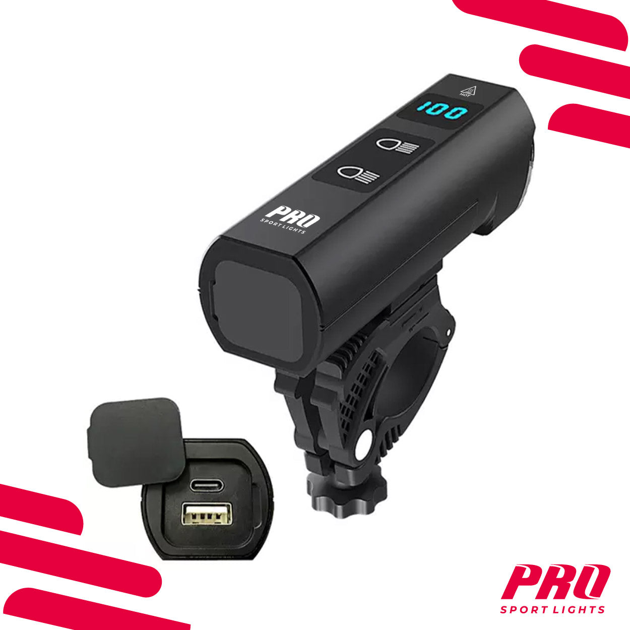 Fietsverlichting 1300 & 120 Lumen Performance Koplamp en Achterlicht set - Racefiets MTB Kopen Online