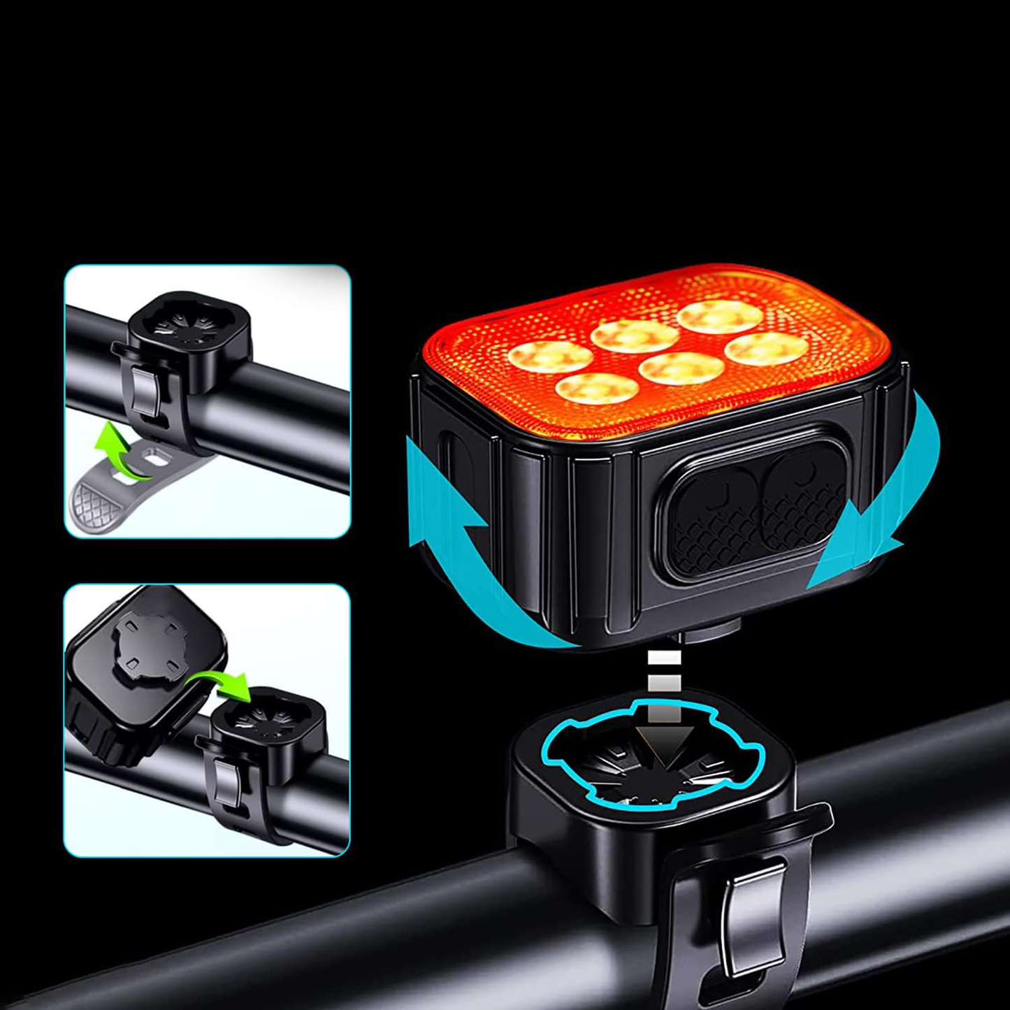 Fietsverlichting 350 en 50 Lumen - Fietsverlichtingsset LED Koplamp en Achterlicht kopen online
