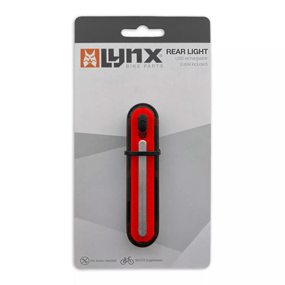 LED-takavalo – 100 lm, punainen, USB-ladattava
