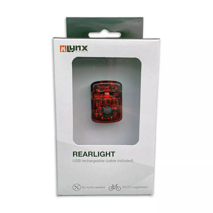Lynx Easyfix LED -takavalo – punainen, USB-ladattava