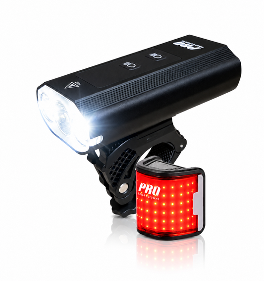 Fietsverlichting Fietslampjes Set 1200 en 125 Lumen Voorlicht Achterlicht Fiets LED USB Oplaadbaar Kopen Online