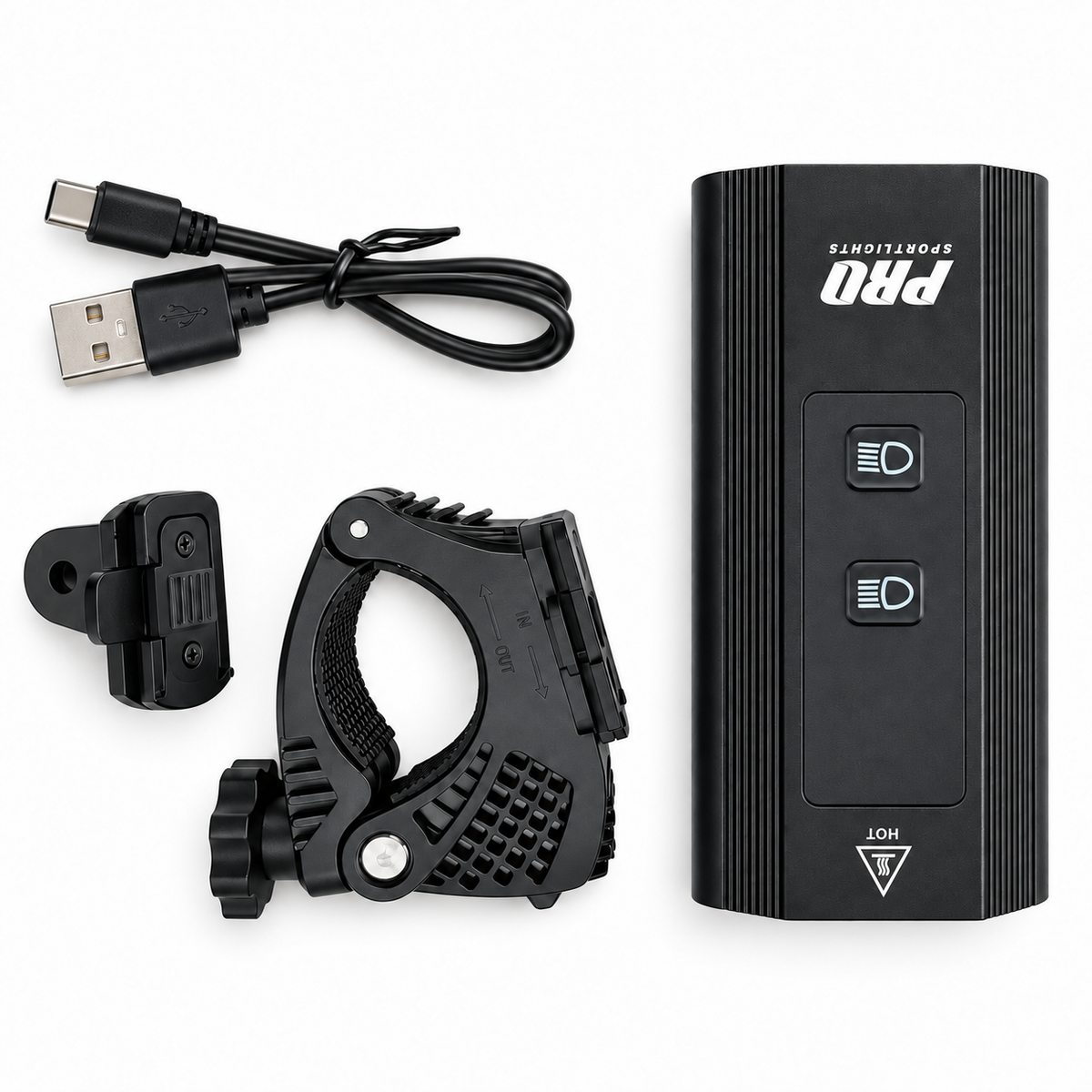 Fietsverlichting Fietslampjes Set 1200 en 125 Lumen Voorlicht Achterlicht Fiets LED USB Oplaadbaar Kopen Online