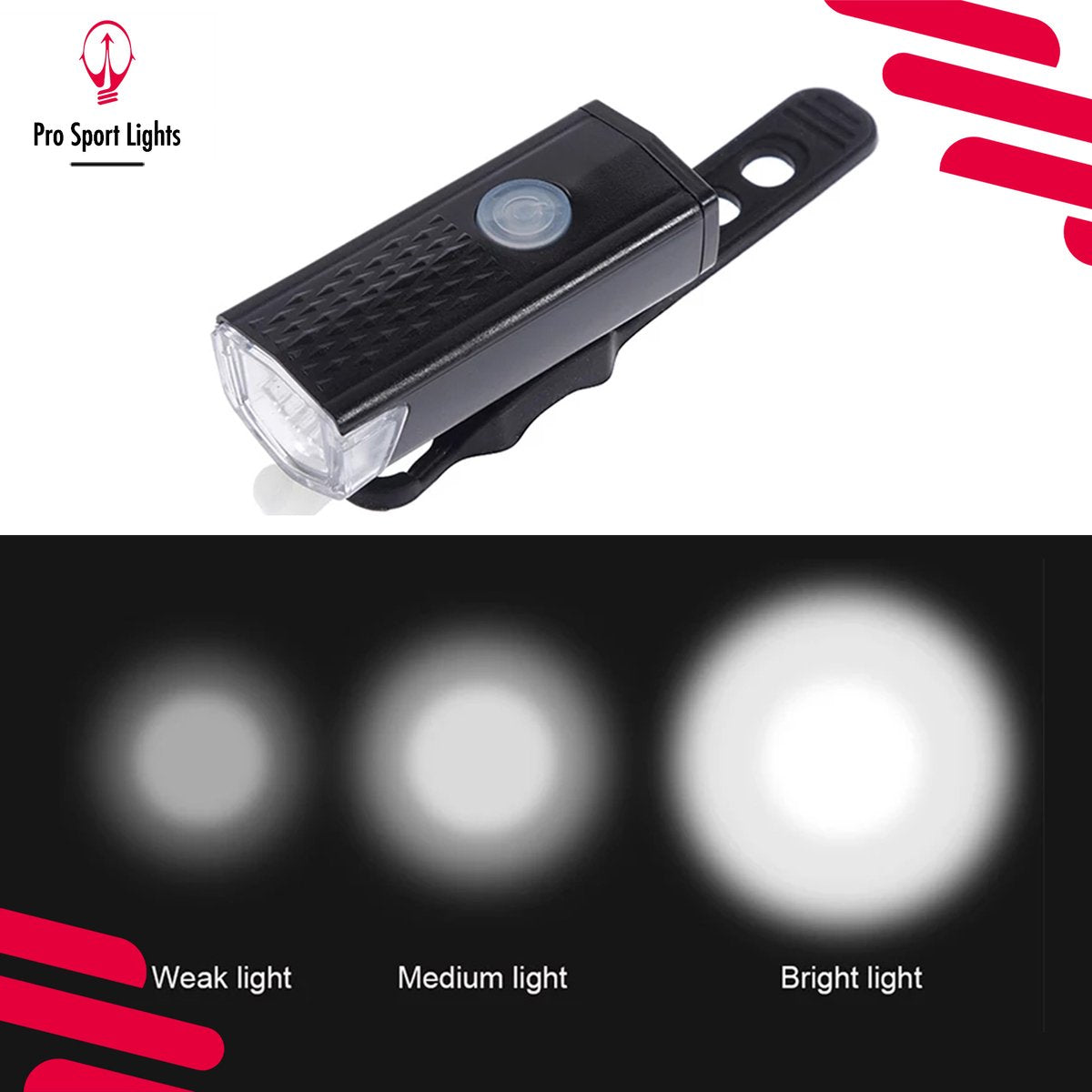 Fietsverlichting Koplamp USB Oplaadbaar - LED voorlicht Kopen Online