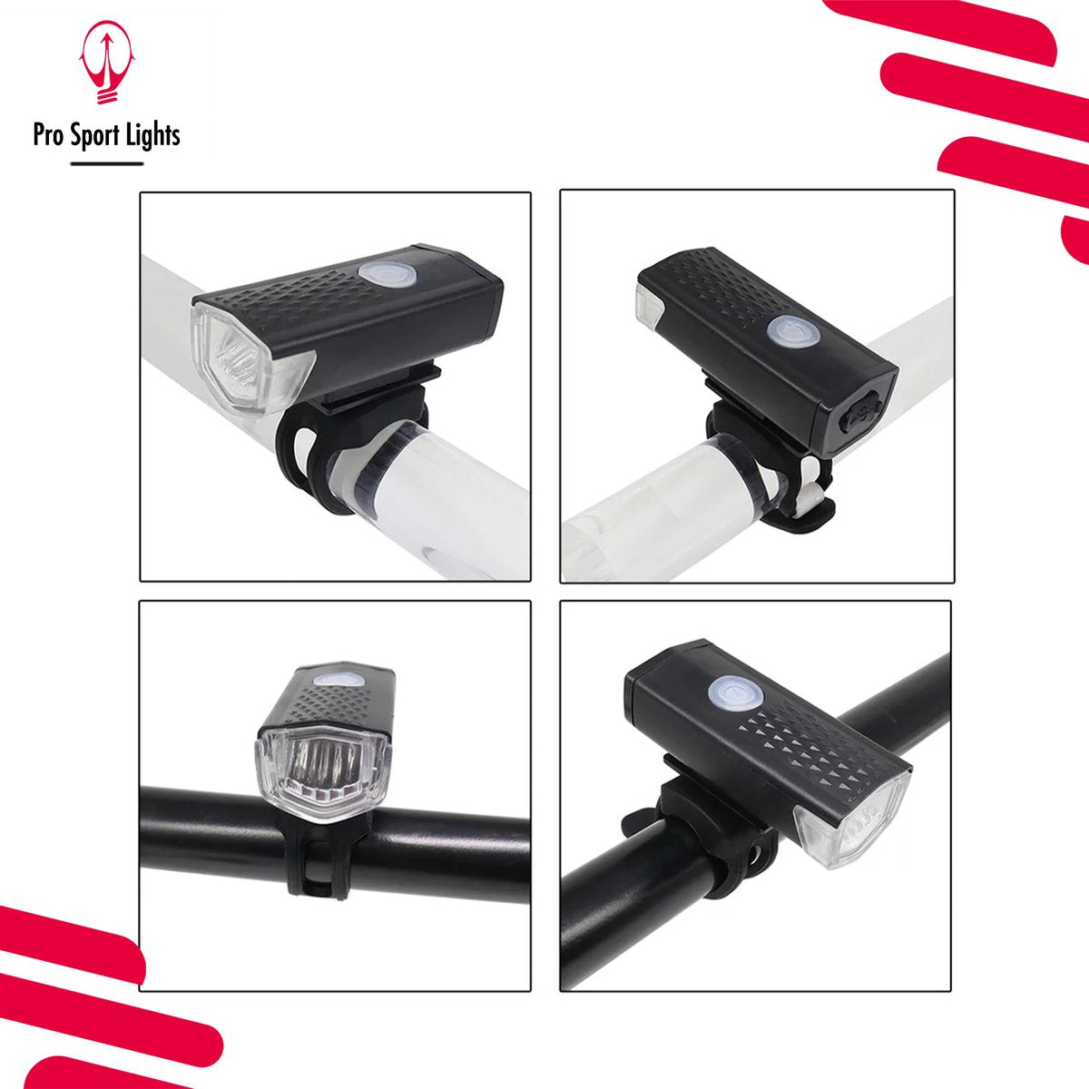 Fietsverlichting Koplamp USB Oplaadbaar - LED voorlicht Kopen Online
