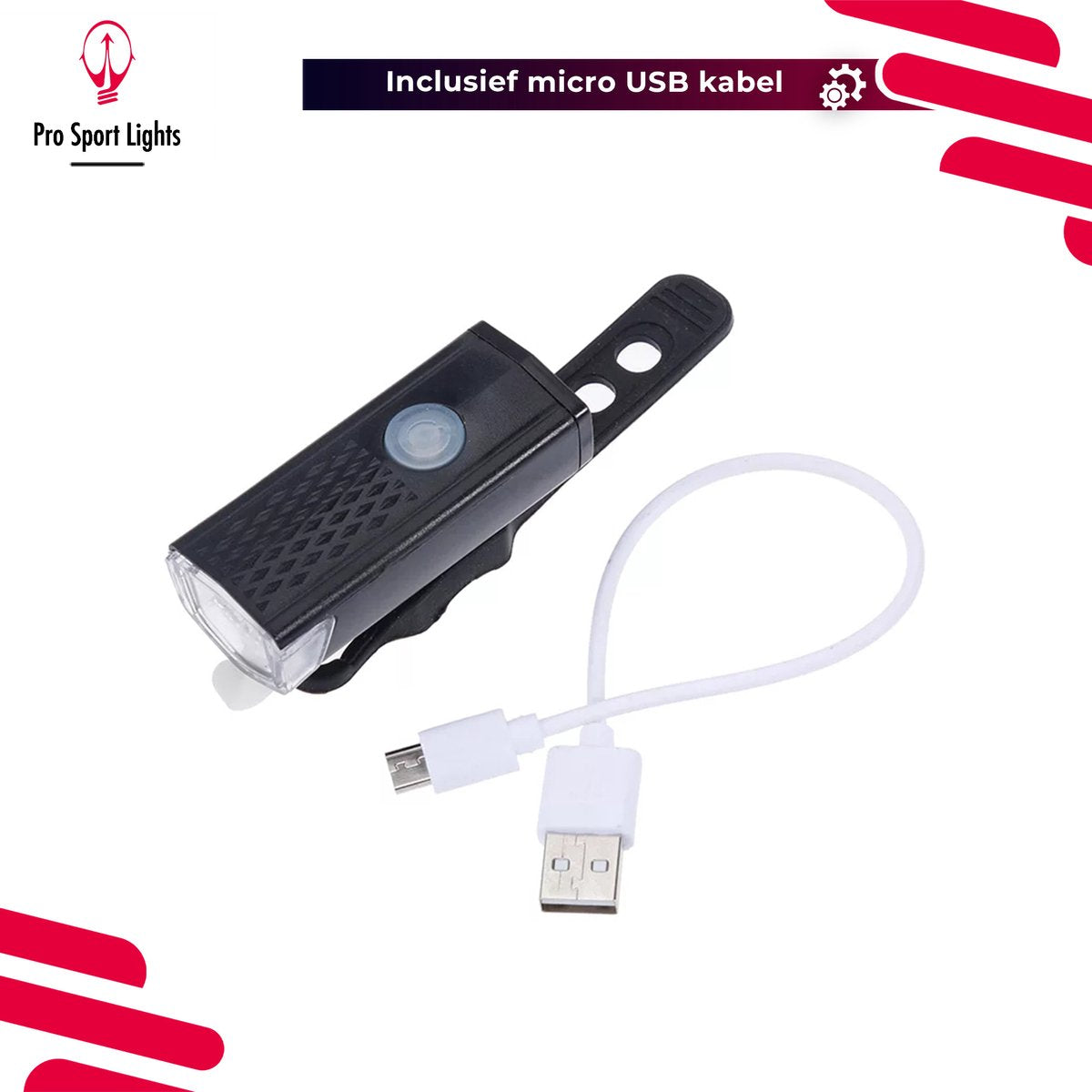 Fietsverlichting Koplamp USB Oplaadbaar - LED voorlicht Kopen Online