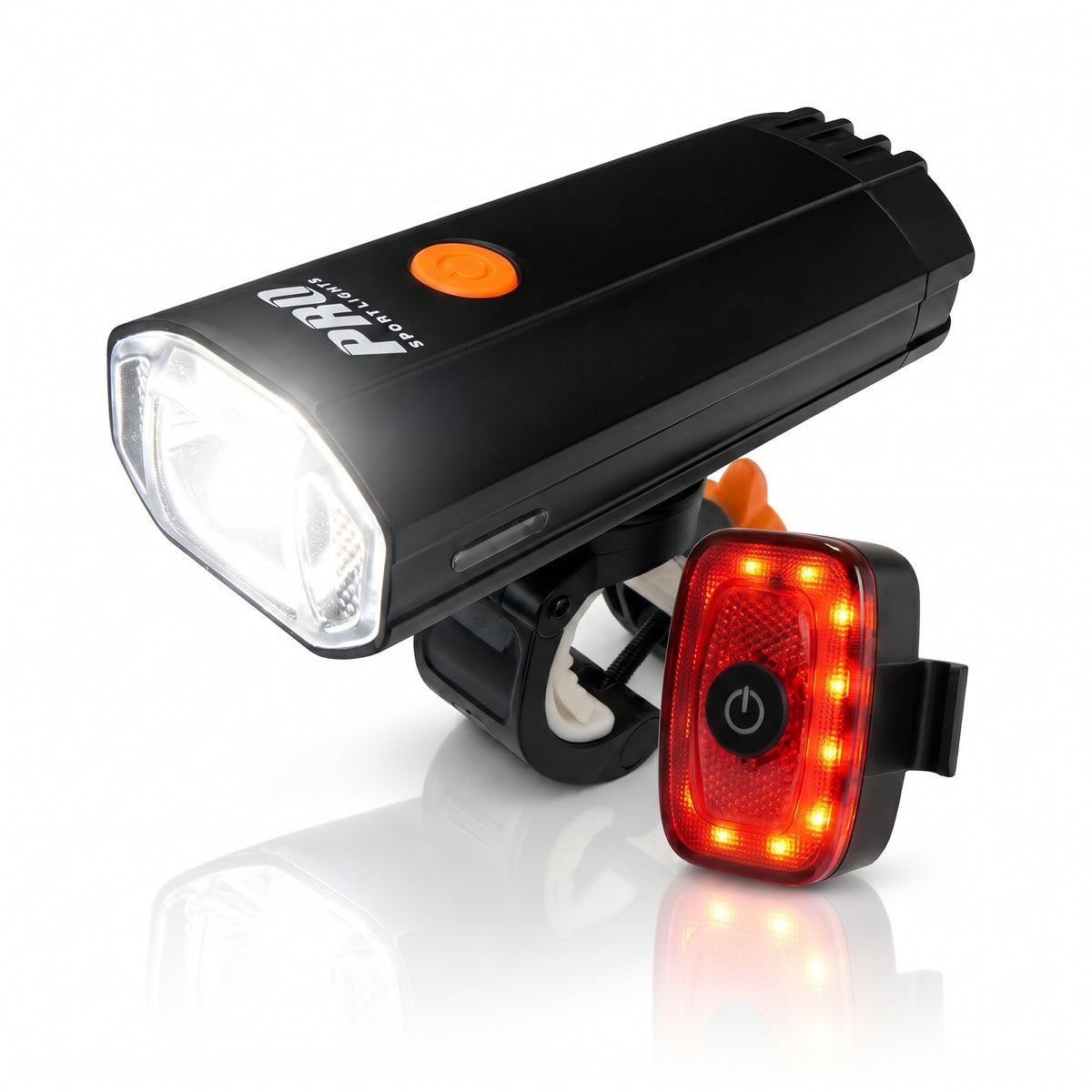 Set luci bici LED 1200 + 120 lumen – USB-C