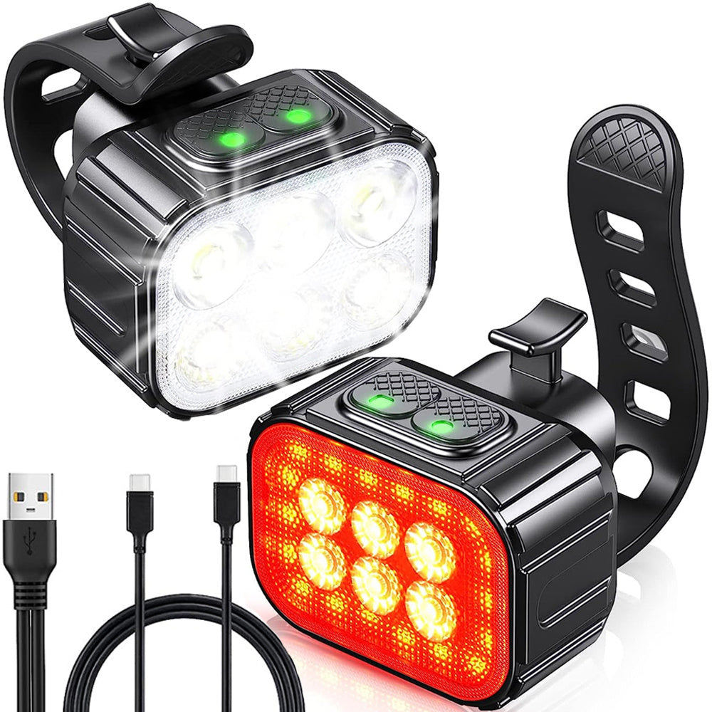 Fietsverlichting USB Oplaadbaar Koplamp en Achterlicht Set LED Verlichting kopen online
